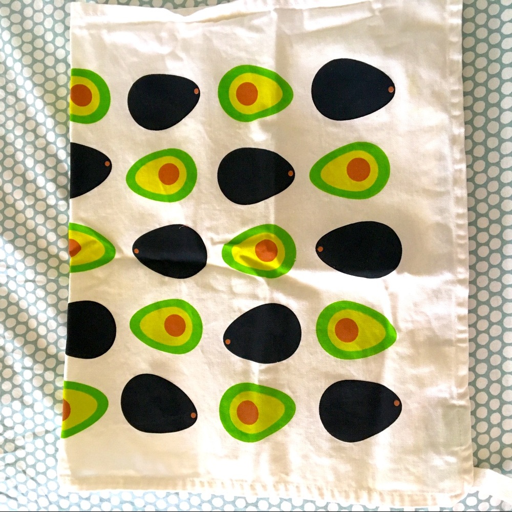 Avocado tea towel dish towel